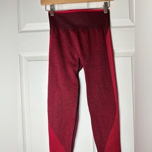Red PINK Victorias Secret Seamless Leggings